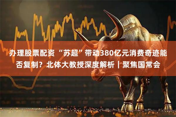 办理股票配资 “苏超”带动380亿元消费奇迹能否复制？北体大教授深度解析｜聚焦国常会
